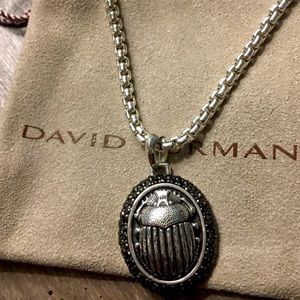 David Yurman Black Diamond Scarab Amulet